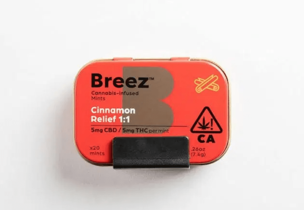 BREEZ- CINNAMON 1:1 RELIEF MINTS