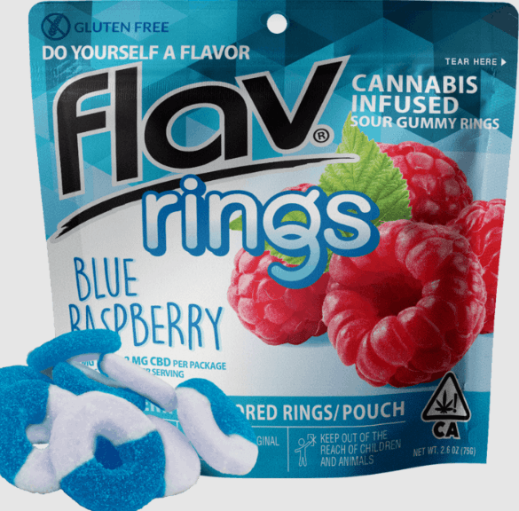 Gummies - Blue Raspberry Rings 100mg