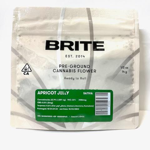 A. Brite 14g Pre-Ground Shake - Quality 7.5/10 - Apricot Jelly