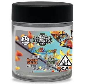 Lift Tickets - Brilliance - Orange Gelato x Kush Mintz (32% Hybrid ) - 3.5g Infused Flower