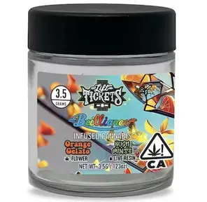 Lift Tickets - Brilliance - Orange Gelato x Kush Mintz (32% Hybrid ) - 3.5g Infused Flower
