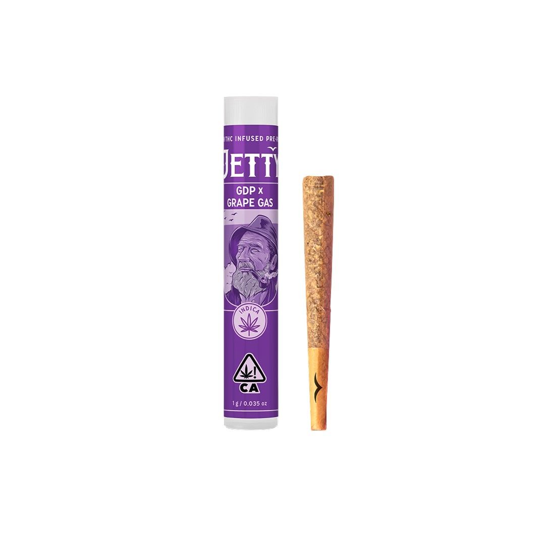 Jetty High THC Infused Pre-roll GDP x Grape Gas 1g