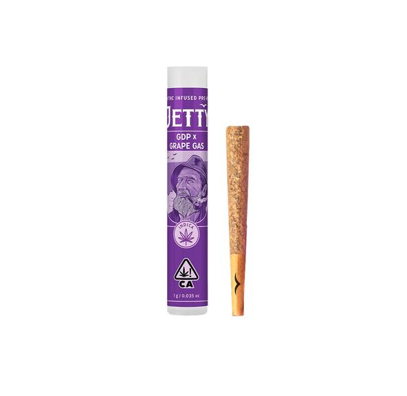 Jetty High THC Infused Pre-roll GDP x Grape Gas 1g