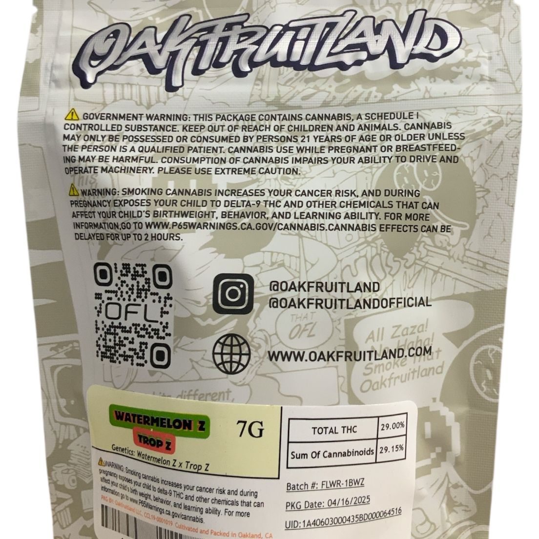 Oakfruitland - Watermelon Z x Trop Z 7g