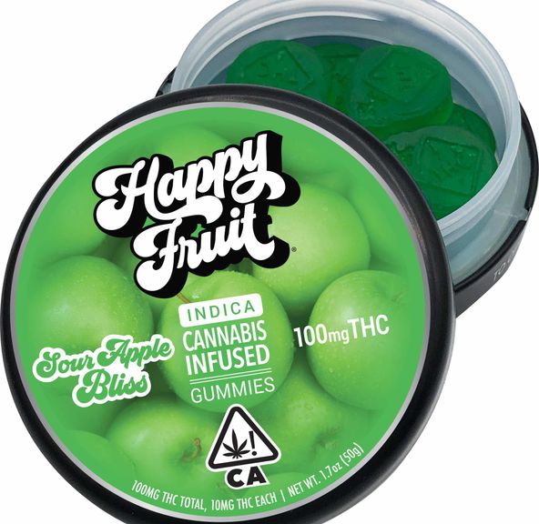 Happy Fruit - Sour Apple Bliss Gummies - 100mg
