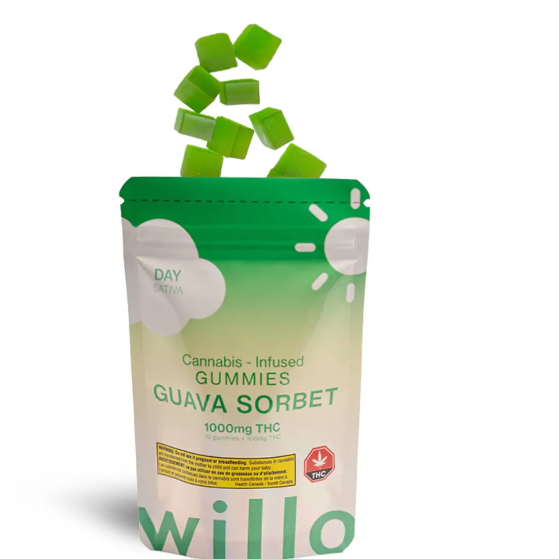 Willo 1000mg THC Gummies: Guava Sorbet (Day)