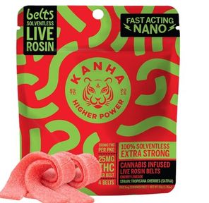 Kanha Solventless Rosin Sour Belts Cherry Limeade 100mg
