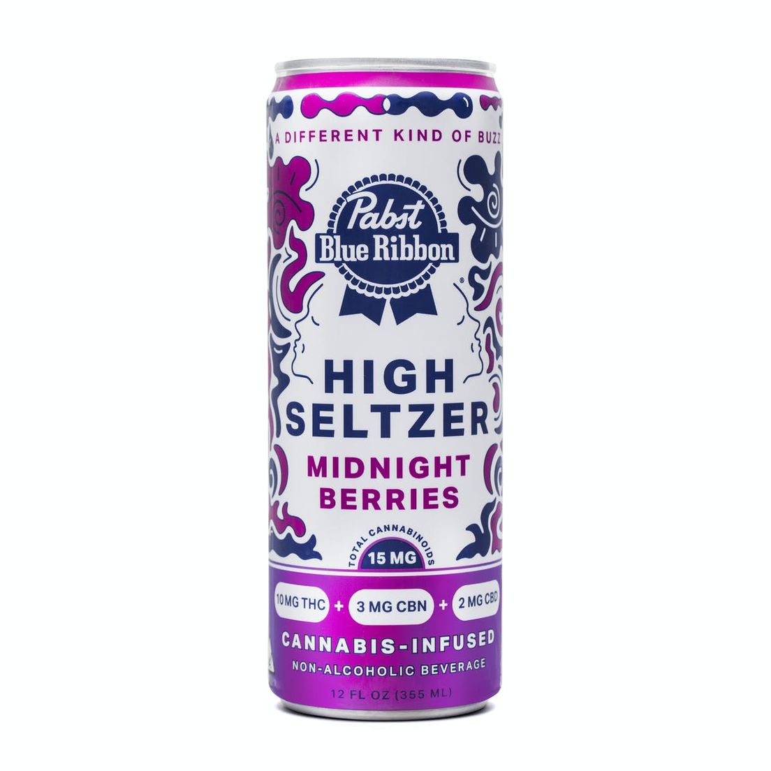 | Pabst Blue Ribbon - Midnight Berries Single Can Seltzer 15mg