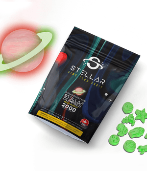 2000mg Strawberry-Kiwi Galaxy Gummies by Stellar Treats