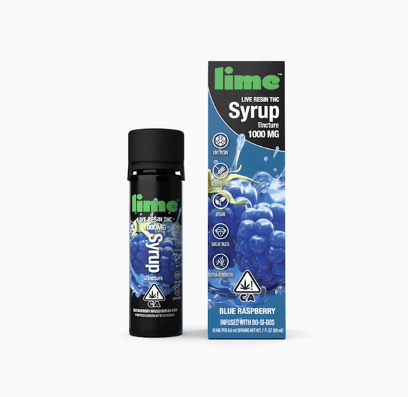 1000mg Live Resin THC Syrup Tincture | Blue Raspberry