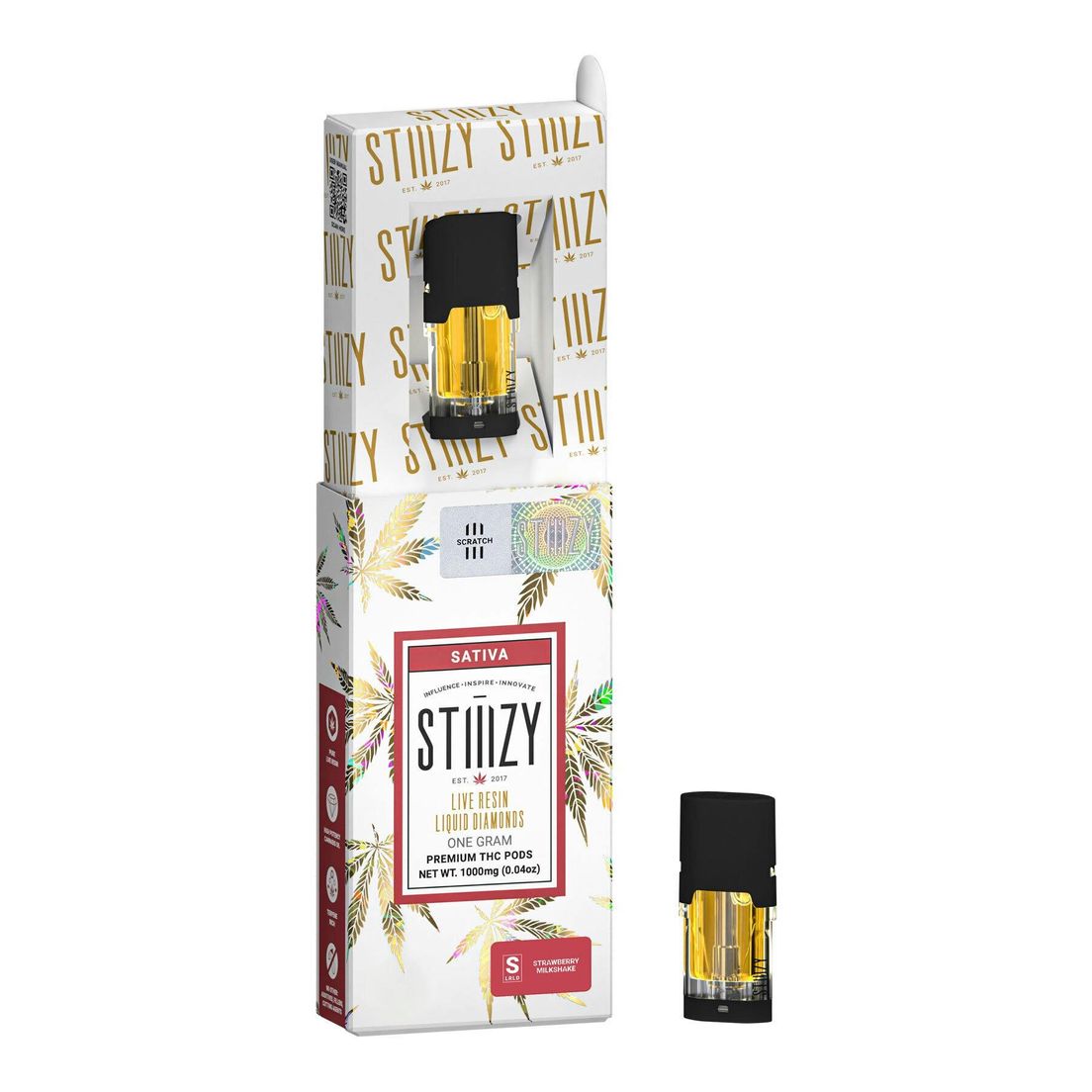 Stiiizy- Strawberry Milkshake Live Resin Liquid Diamonds Pod 1g (S)