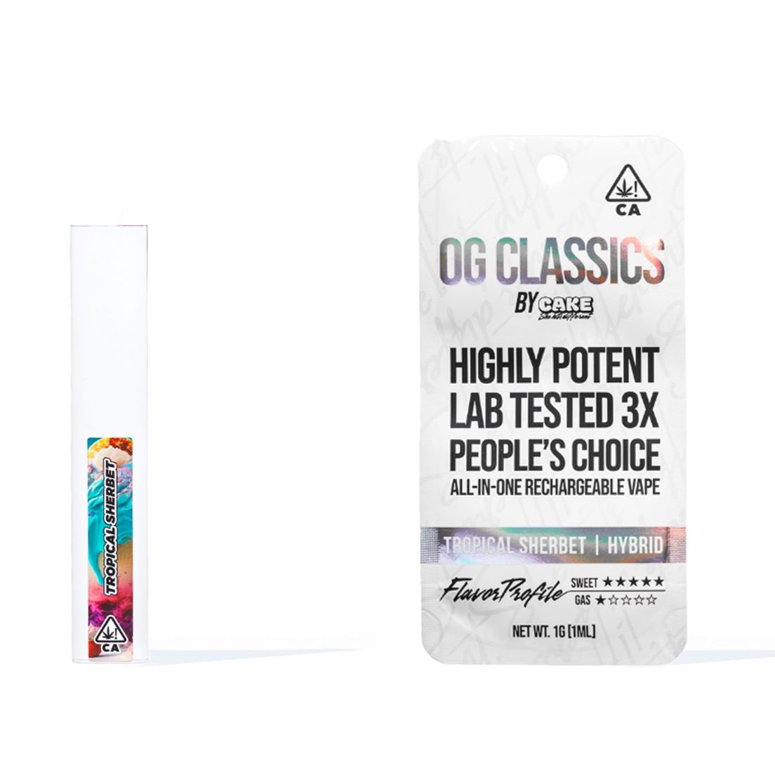 Cake AIO Vape OG Classics Tropical Sherbet 1g