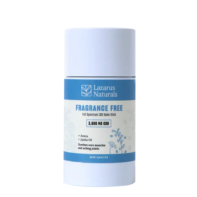 Lazarus CBD Balm Stick Fragrance Free, 3600mg