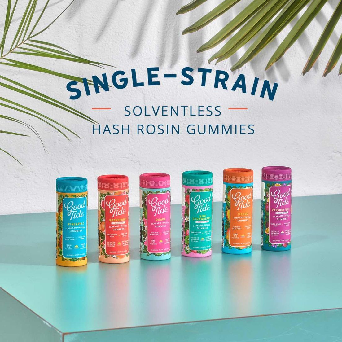 Good Tide - 1:1:1 THC/CBD/CBG Gummies (Kiwi)