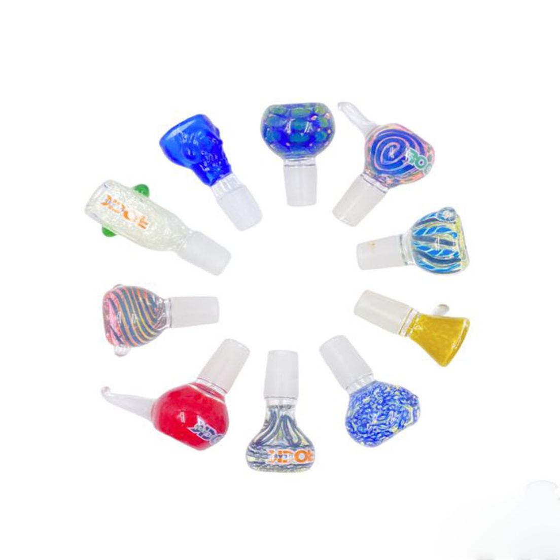 GH|18mm|Blue Swirl|Round|Bowl