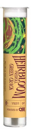 Heirbloom by CBX- Green Crack Preroll .75 (S)
