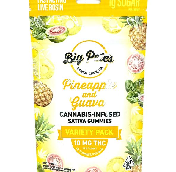 Big Pete's - Live Rosin Gummies - Pineapple & Guava - 100mg