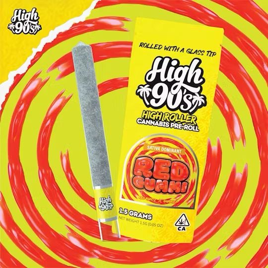 High 90s- Red Gummi High Roller Preroll 1.5g (S/H)