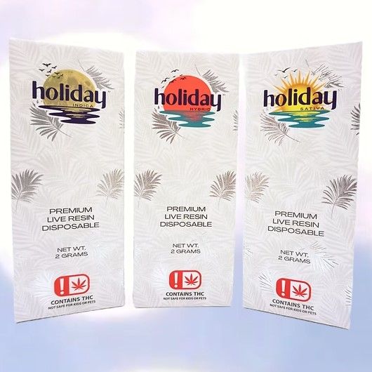 Holiday Cannabis - Live Resin Disposable Rainbow Waves 2g at Get Bak'd |  Sweede