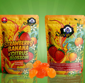 * New * Sky High Edibles – Strawberry Banana + Citrus Blossom Gummy 3000mg THC
