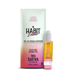 Habit THCa Live Rosin Strawberry Cough Cart, 1g