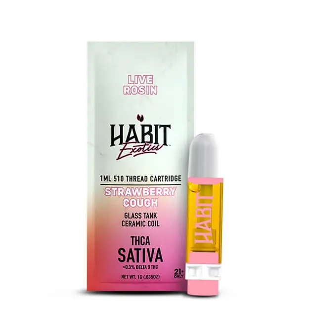 Habit THCa Live Rosin Strawberry Cough Cart, 1g