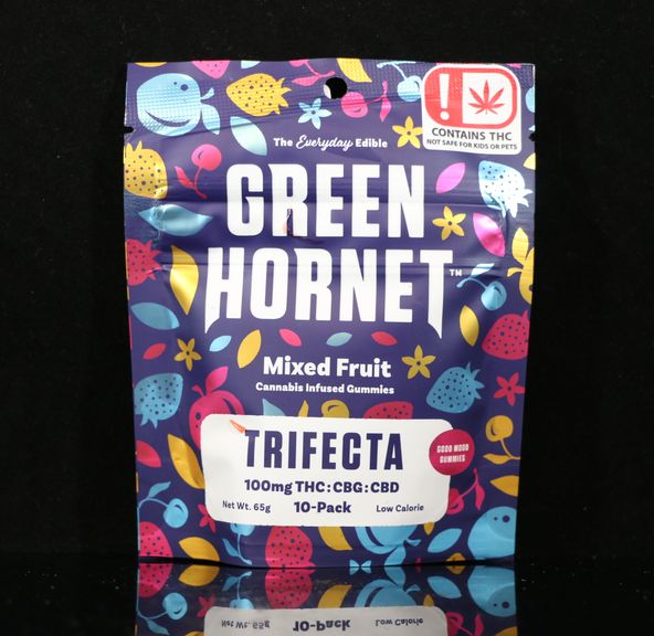 Green Hornet | Trifecta Mixed Fruit CBG/CBD/THC - 100mg