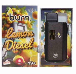 3 Gram Burn Disposable Vapes – Lemon Diesel (Sativa) (3 Gram)