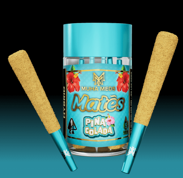 PRE-ORDER ONLY Muha Meds - Mates Prerolls packs - Pina Colada 3g