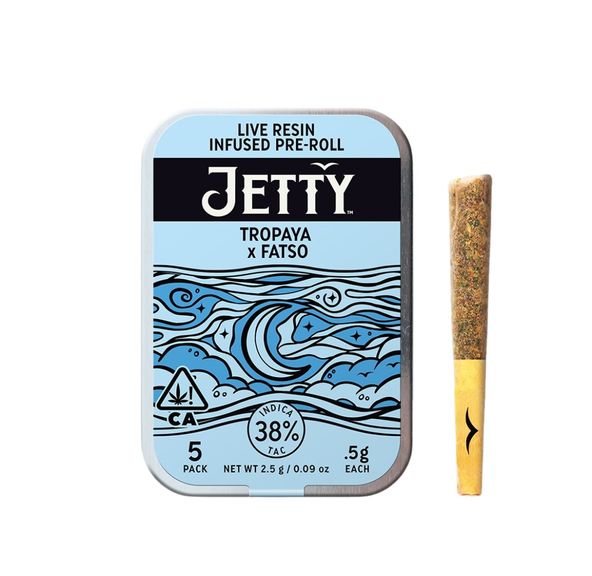 Jetty Live Resin Infused Pre-roll 5pk Tropaya x Fatso 2.5g