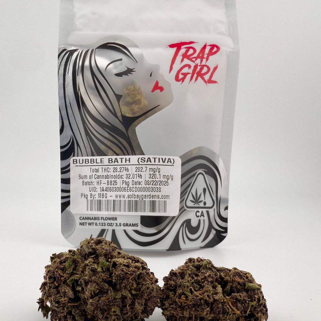 1/8 Bubble Bath (28.27%/Sativa) - Trap Girl