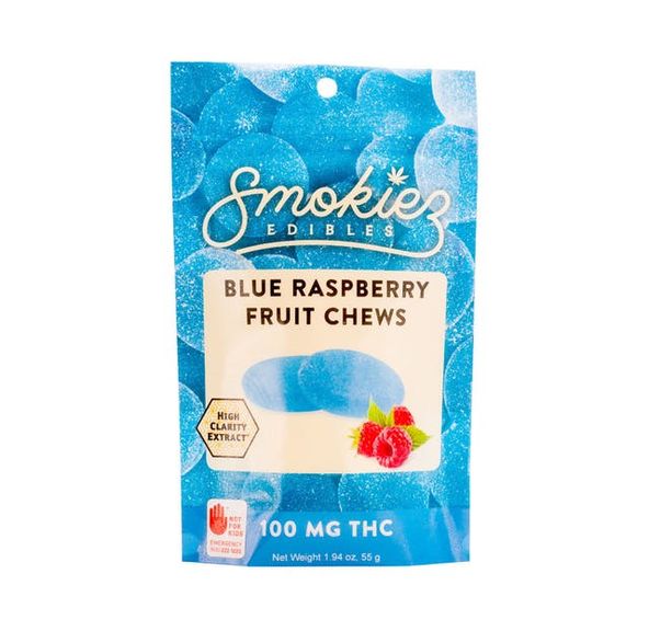 Smokiez - Blue Raspberry fruit chews 100mg