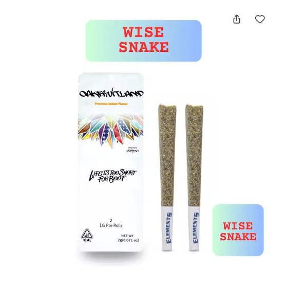 Oakfruitland - Wise Snake Dual Pack Preroll 2g