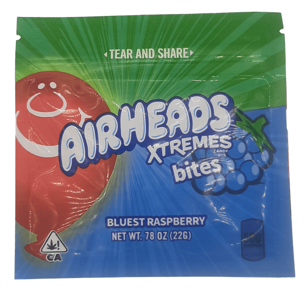 Airheads Xtremes Bites Bluest Raspberry - THC 500mg