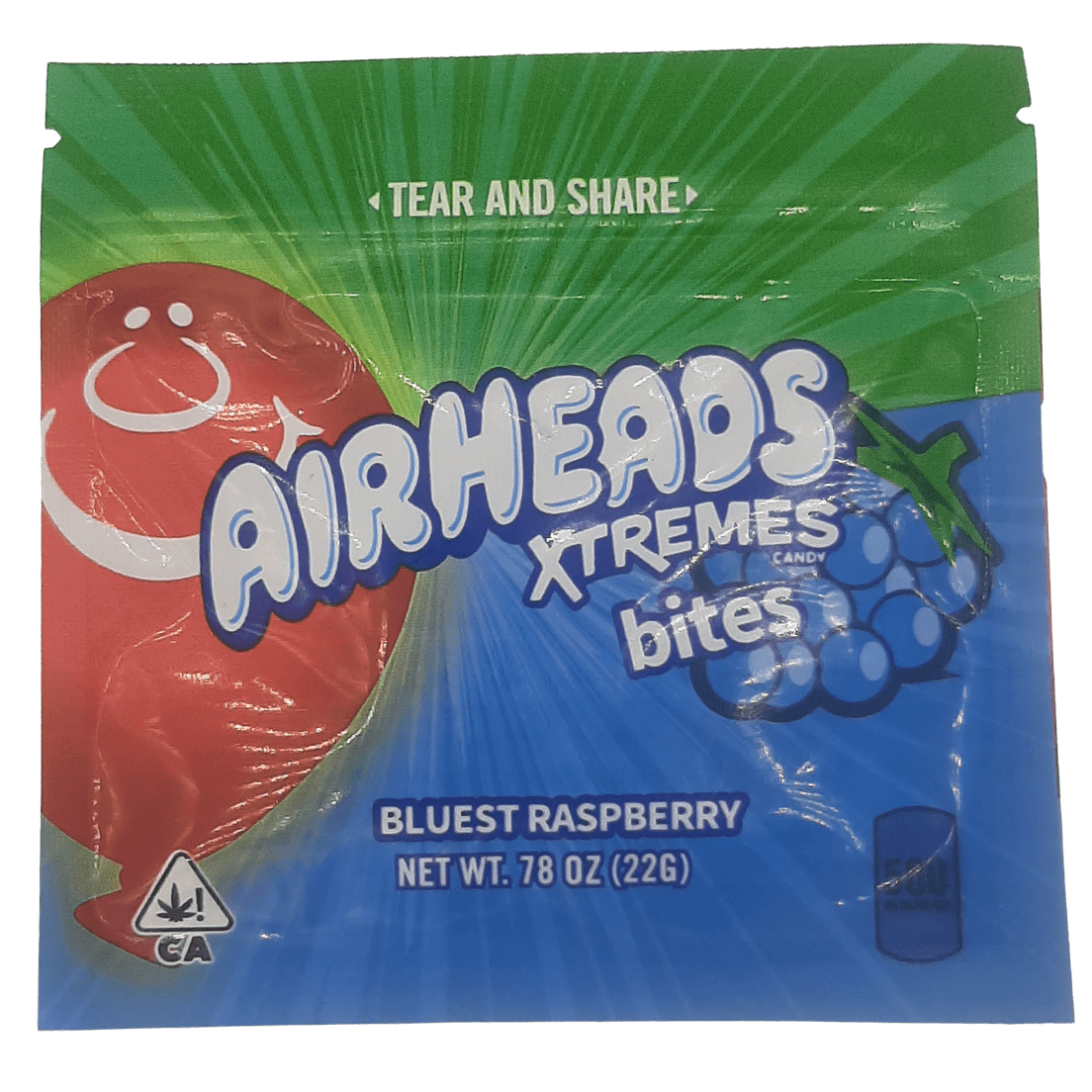 Airheads Xtremes Bites Bluest Raspberry - THC 500mg