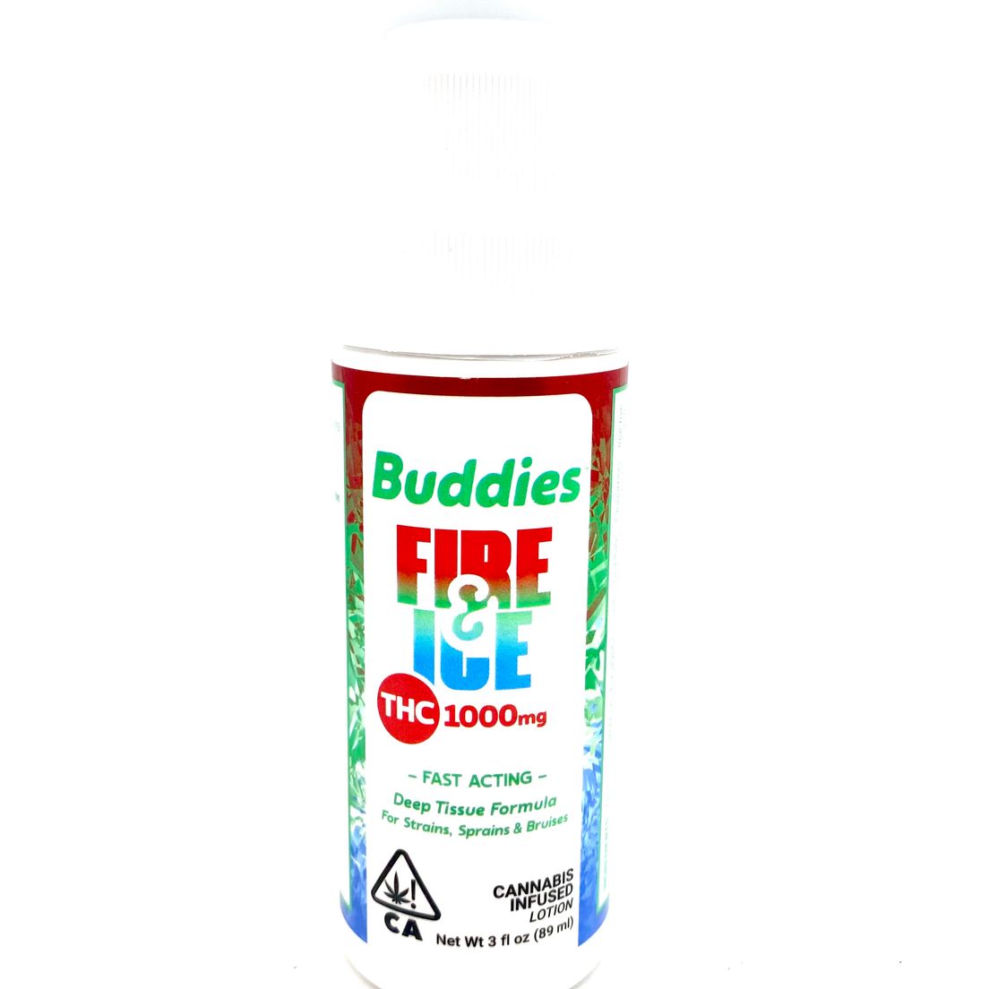 Buddies - Fire & Ice - THC Rich - Roll On - 1000mg! THC - 3oz