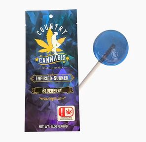 COUNTRY CANNABIS BLUEBERRY INFUSED SUCKER 100MG