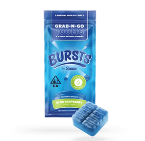 Bursts Blue Raspberry - 100MG Live Resin Infused Edibles