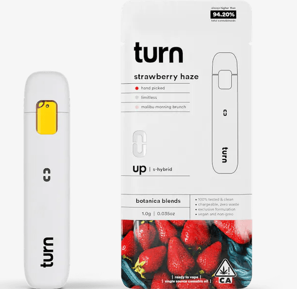 Turn Up Vape - Strawberry Haze - All In One - 1g - Hybrid