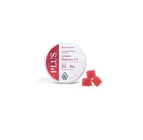 Plus Gummies CBD 1:1 Raspberry 200mg
