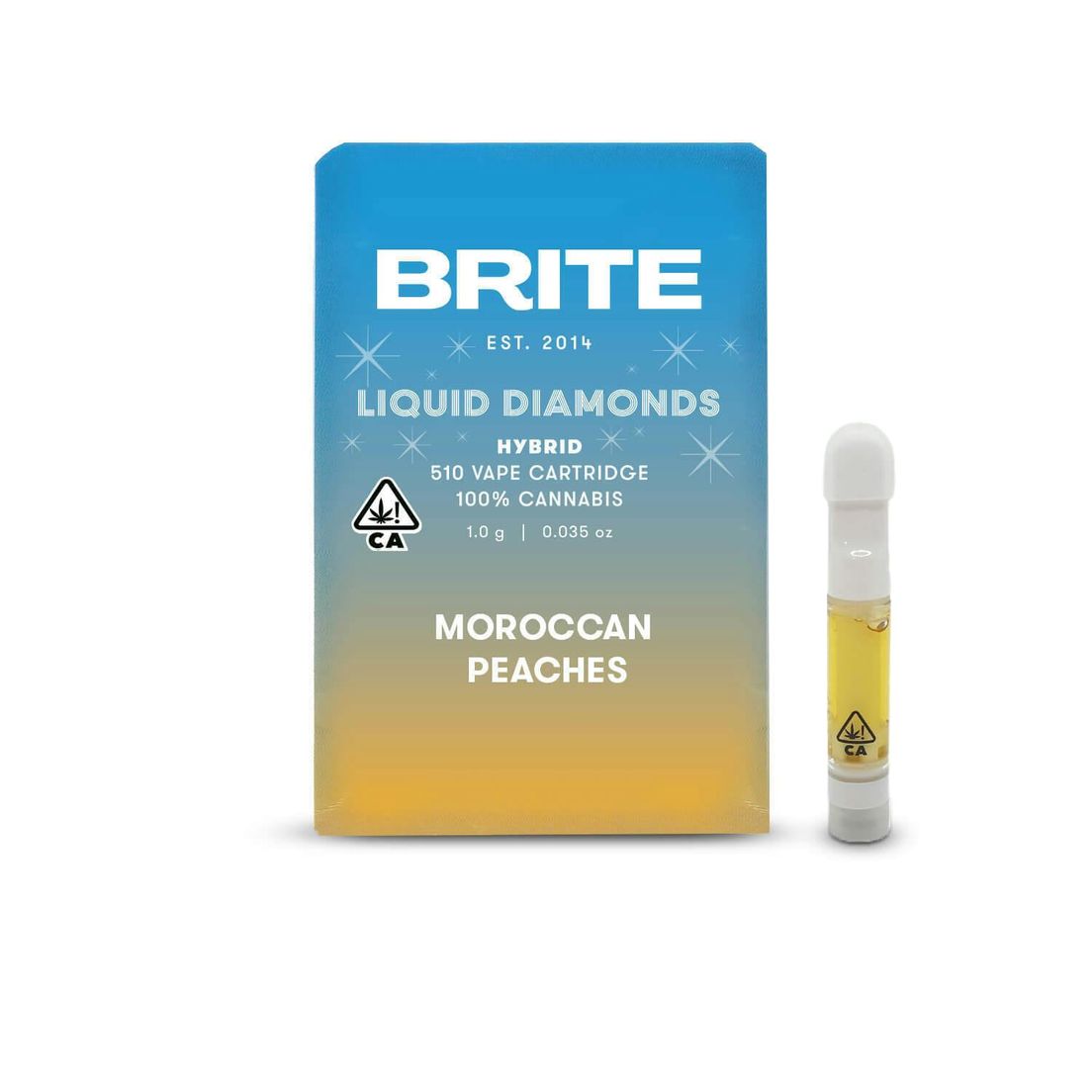 Brite Labs Moroccan Peaches 1g Liquid Diamonds Cartridge 77%