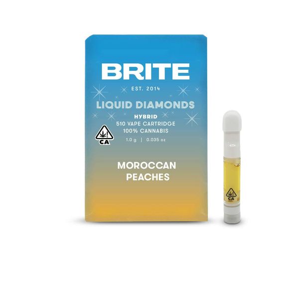 Brite Labs Moroccan Peaches 1g Liquid Diamonds Cartridge 77%