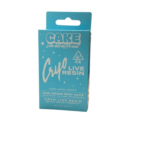 Cake - King Louis 1g Rechargeable Cryo Live Resin Disp.