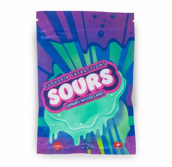 Euphoria Sours Gummies 150mg $16