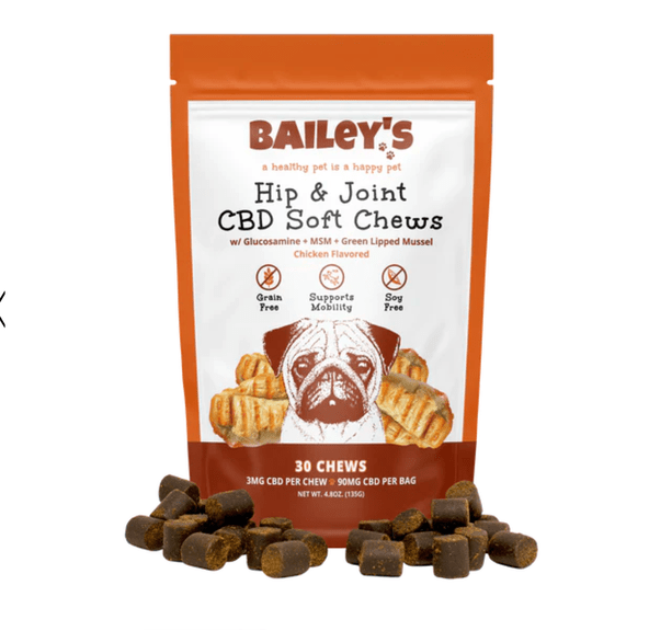 BAILEY'S- CBD SOFT CHEWS 90MG CHICKEN FLAVOR