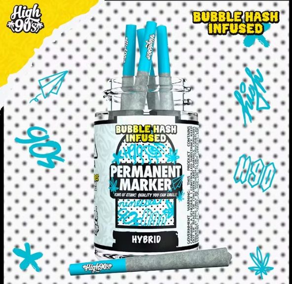 Permanent Marker - High Fives Bubble Hash Infused Pre-Rolls 5 Pack