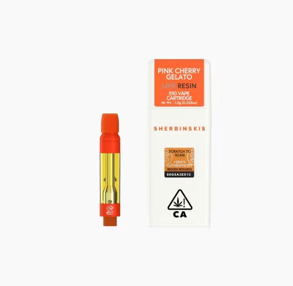 Pink Cherry Gelato Live Resin Cart