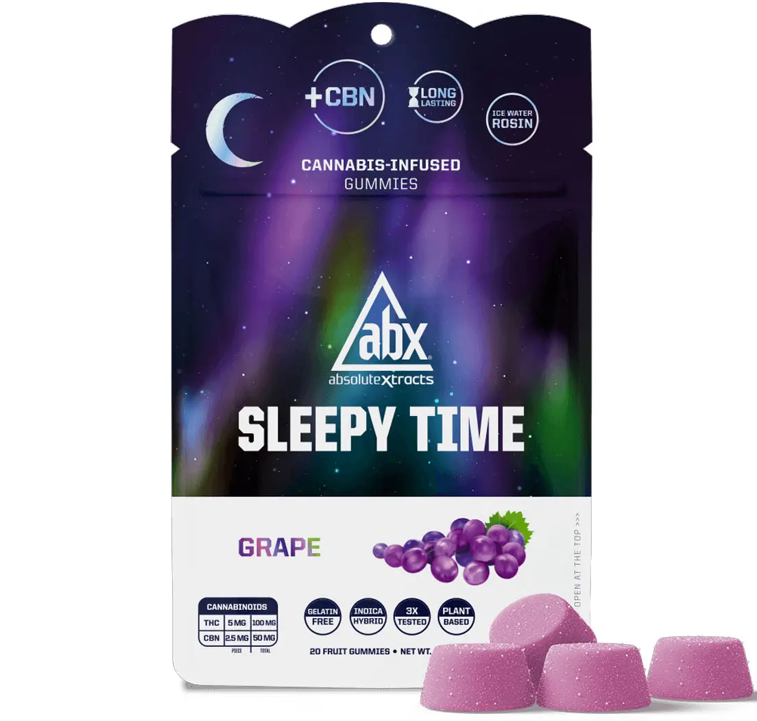 ABX - Grape 2:1 THC:CBN Sleepy Time Solventless Gummies - 150mg