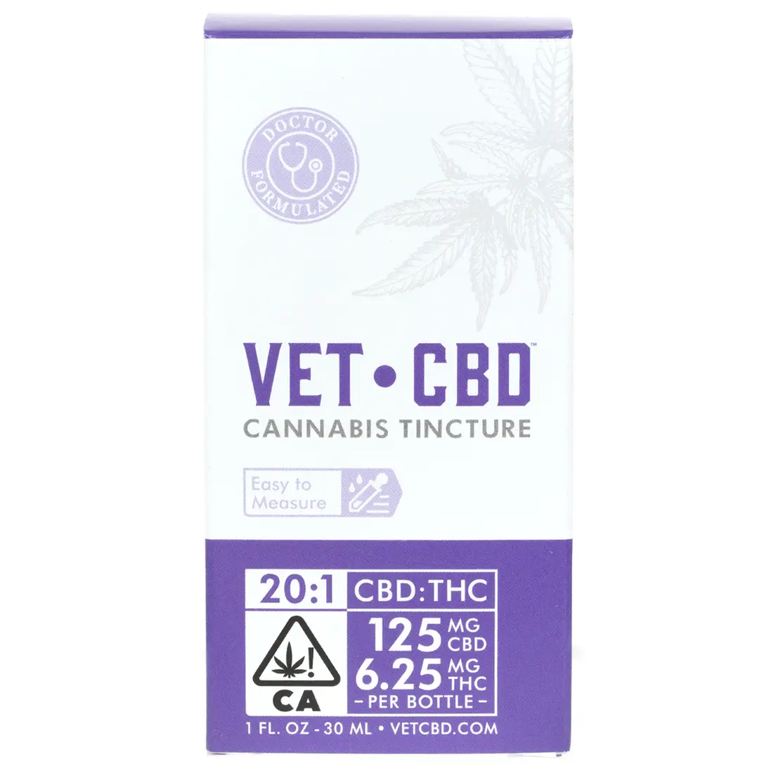 Vet CBD - 125mg 20:1 Tincture - 30ml