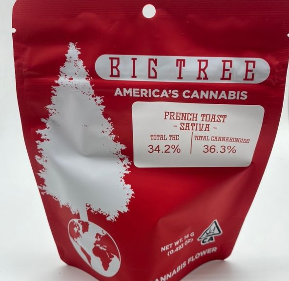 French Toast (sativa) - 14g Flower (THC 34%) by Big Tree **Buy 2 for $90**